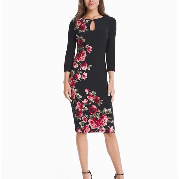 White House Black Market Dresses & Skirts - WHBM Reversible stretch keyhole dress size s